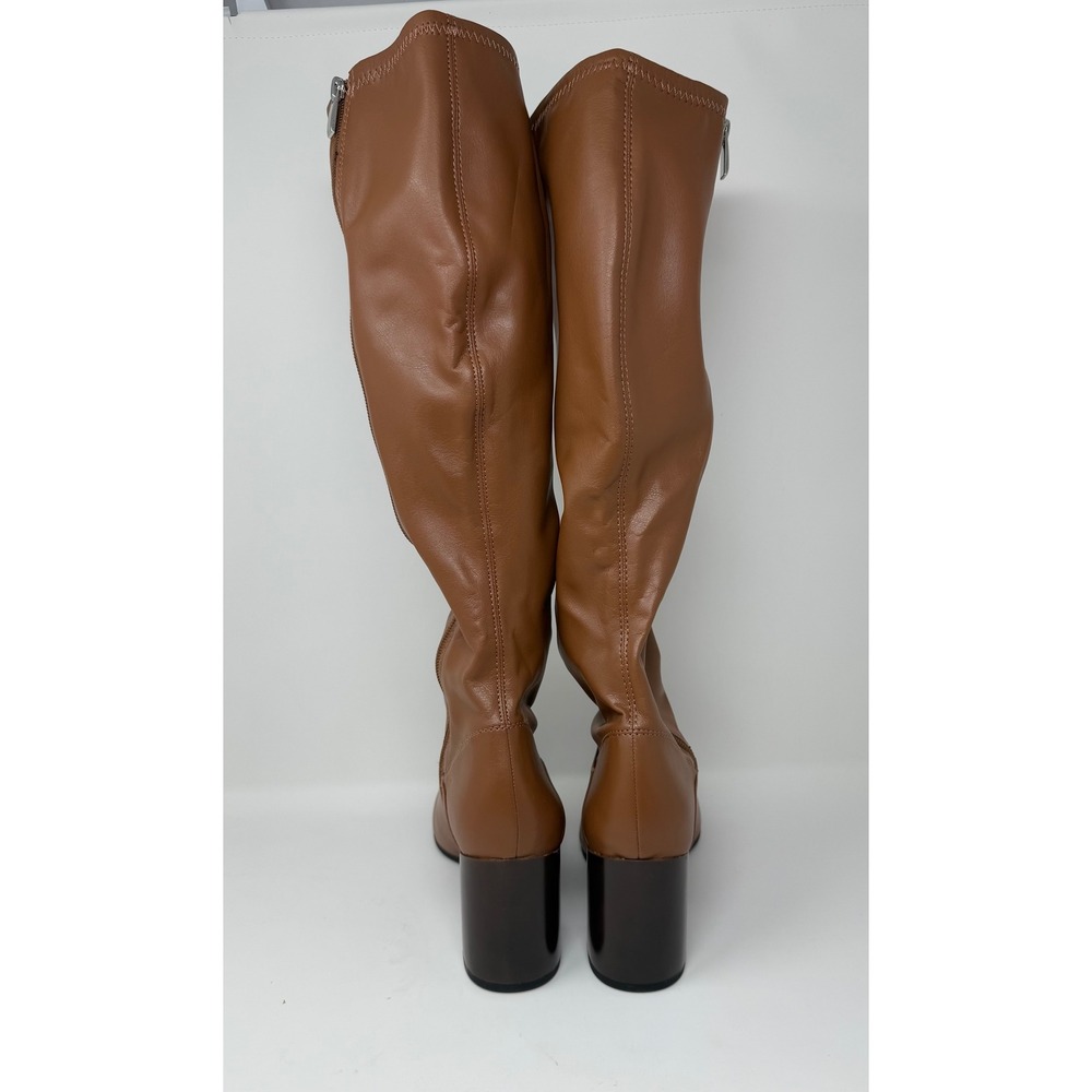 Franco Sarto Women's 8M Brown Faux Leather L-Tribute Knee High Heel Boots - Picture 3 of 6